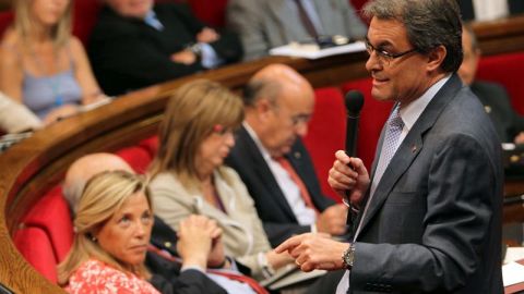 Artur Mas en el pleno extraordinario de control al Govern