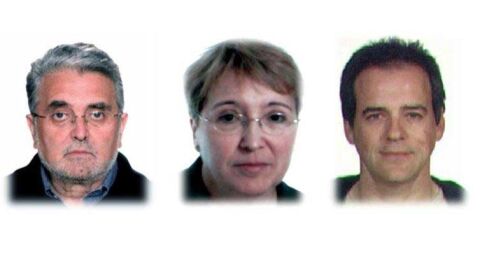 Jos&eacute; Antonio Ram&oacute;n Teijelo, Manuela Ontanilla Gal&aacute;n y Vicente Sarasa Cecilio (i-d), miembros de los GRAPO detenidos