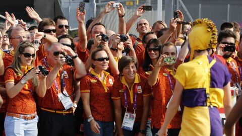 Los deportistas espa&ntilde;oles no se han perdido detalle del espect&aacute;culo
