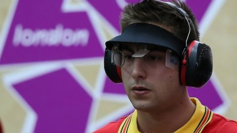 Pablo Carrera en la final de tiro