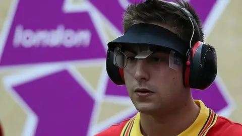 Pablo Carrera en la final de tiro Pablo Carrera en la final de tiro