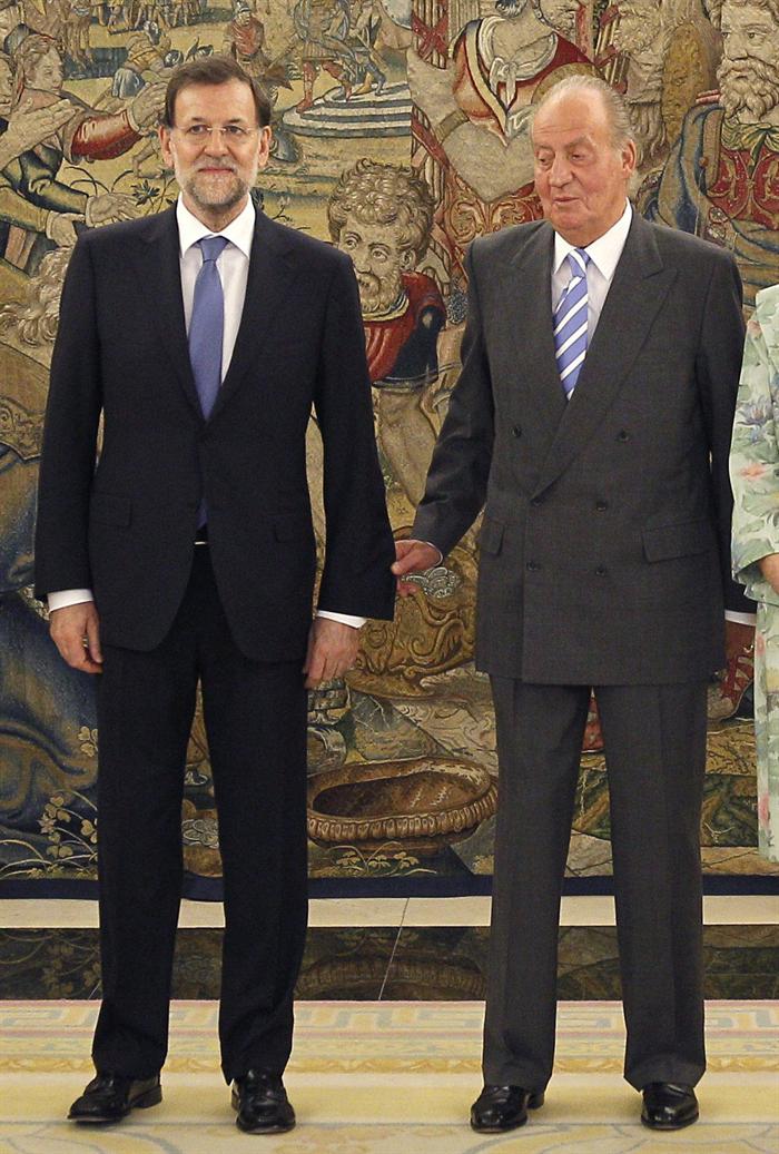 El Rey y Rajoy coinciden por primera vez desde el anuncio de la abdicación El Rey y Rajoy coinciden por primera vez desde el anuncio de la abdicación