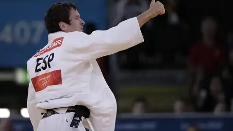 El judoka español Sugoi Uriarte durante su combate El judoka español Sugoi Uriarte durante su combate