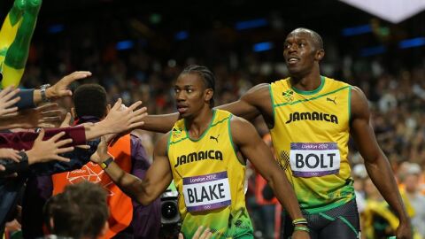 Bolt y Blake en Londres