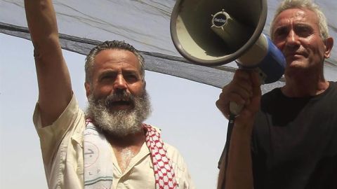 S&aacute;nchez Gordillo, en una protesta con jornaleros