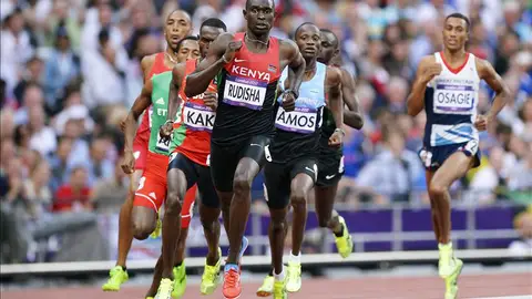El atleta keniano Rudisha El atleta keniano Rudisha