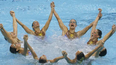 El equipo español de natación sincronizada El equipo español de natación sincronizada