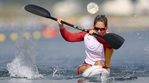 Teresa Portela en las semifinales de K1 200 metros