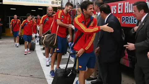 La selección española, a su llegada a Puerto Rico La selección española, a su llegada a Puerto Rico