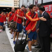 La selección española, a su llegada a Puerto Rico