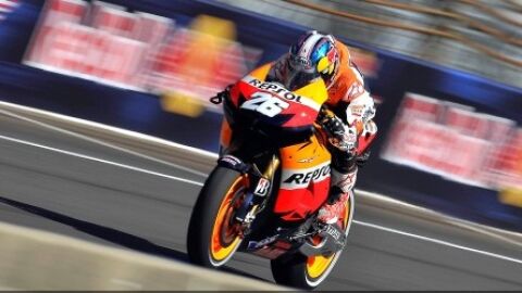 Dani Pedrosa en su triunfo en el GP de Indian&aacute;polis