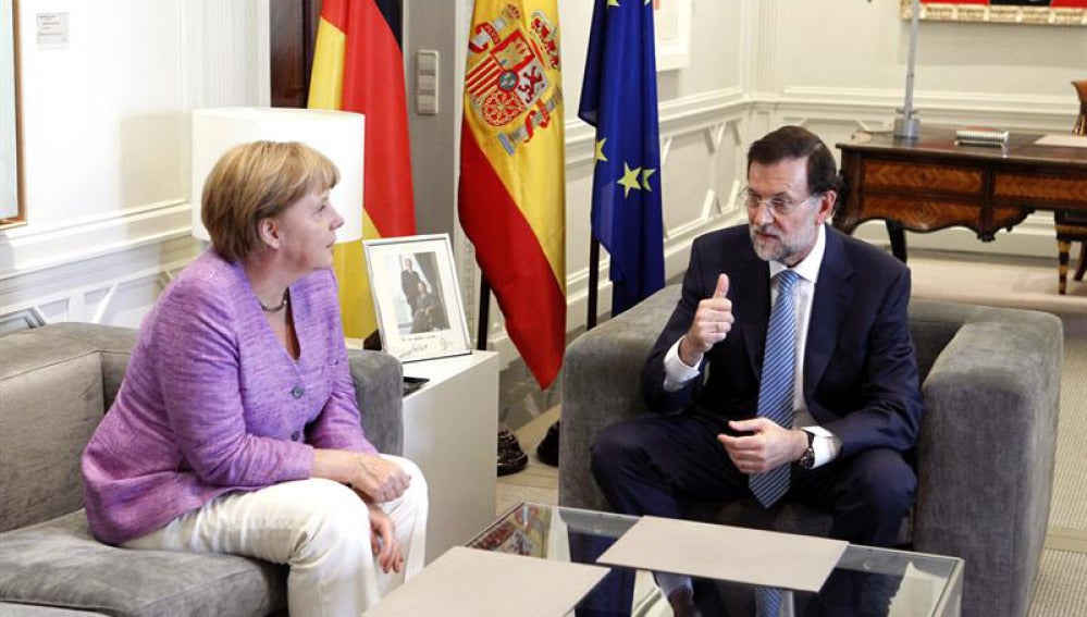 Reunión de Rajoy y Merkel