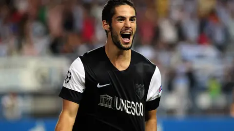 Isco celebra el primer gol durante el partido del Málaga frente al Zenit de San Petersburgo Isco celebra el primer gol durante el partido del Málaga frente al Zenit de San Petersburgo