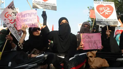 Manifestantes contra el vídeo 'La inocencia de los musulmanes' en Pakistán Manifestantes contra el vídeo 'La inocencia de los musulmanes' en Pakistán