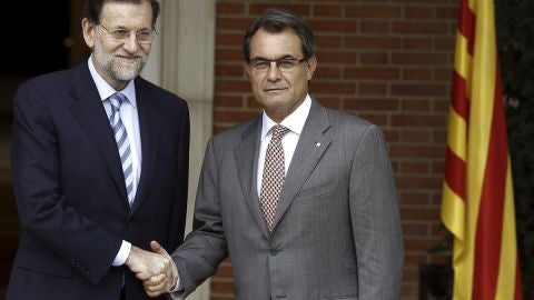 Rajoy recibe a Artur Mas en la Moncloa