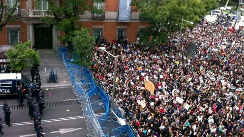 Manifestantes del 25S