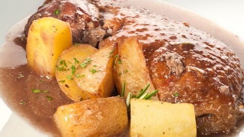 Pato asado al Oporto