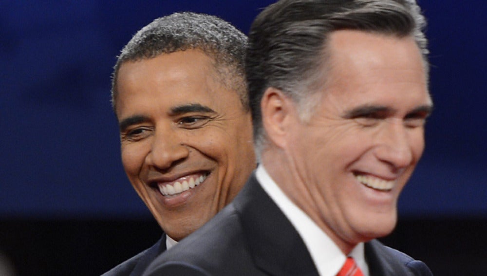 Romney y Obama, en su primer debate