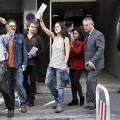 Los ocho detenidos a la salida de la Audiencia Nacional