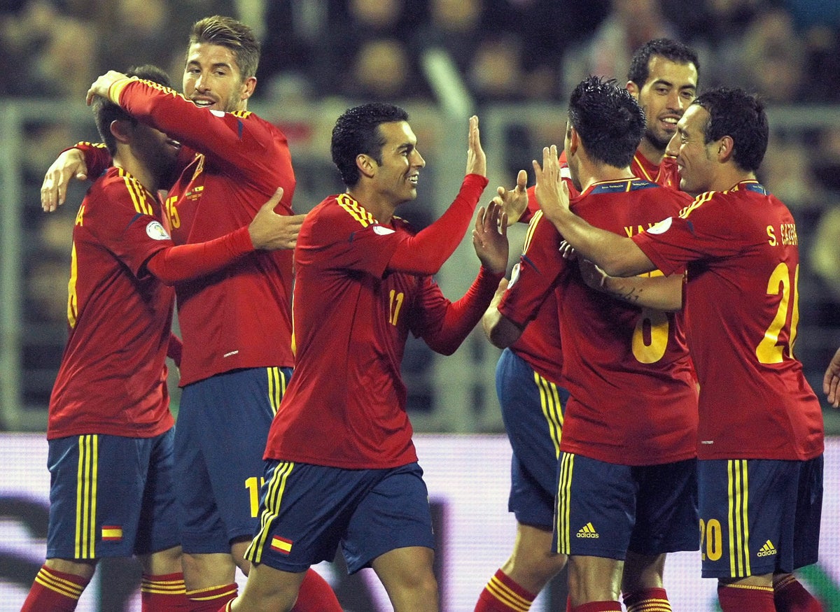 Pedro se exhibe en la victoria de España en Minsk Pedro se exhibe en la victoria de España en Minsk