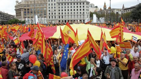 Manifestaci&oacute;n en Barcelona el 12 de octubre