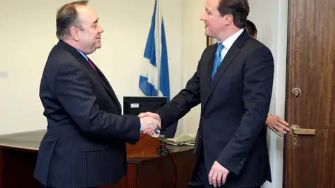 El primer ministro británico, David Cameron, y el ministro principal de Escocia, Alex Salmond El primer ministro británico, David Cameron, y el ministro principal de Escocia, Alex Salmond