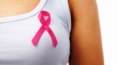 Lazo rosa en apoyo a la lucha contra el cáncer