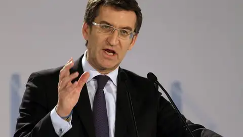 Feijoo en un acto de campaña Feijoo en un acto de campaña
