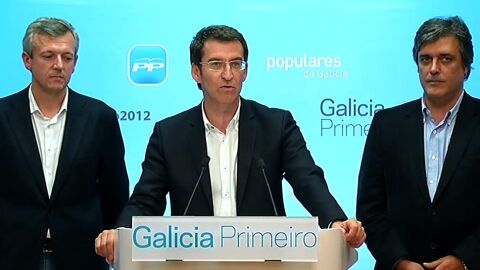 Alberto N&uacute;&ntilde;ez Feij&oacute;o tras ganar las elecciones
