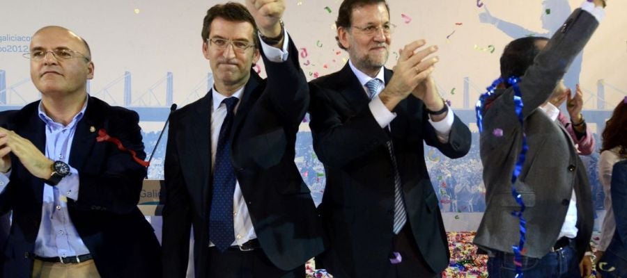 Feijóo junto a Mariano Rajoy Feijóo junto a Mariano Rajoy