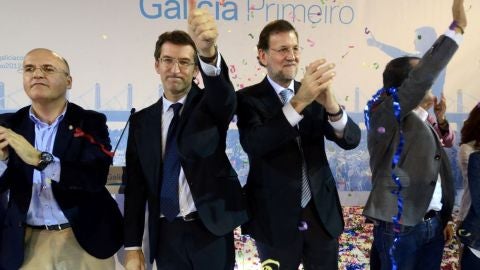 Feij&oacute;o junto a Mariano Rajoy
