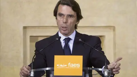 José María Aznar, en un acto de las FAES José María Aznar, en un acto de las FAES