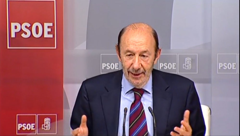 Rubalcaba tras la Ejecutiva Federal del PSOE