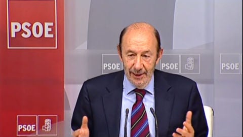 Rubalcaba tras la Ejecutiva Federal del PSOE