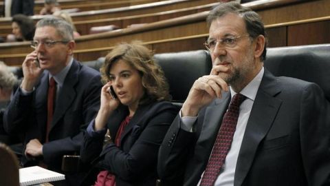 Rajoy, Sa&eacute;z de Santamar&iacute;a y Ru&iacute;z-Gallard&oacute;n