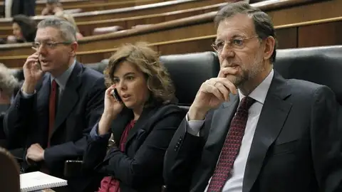Rajoy, Saéz de Santamaría y Ruíz-Gallardón Rajoy, Saéz de Santamaría y Ruíz-Gallardón