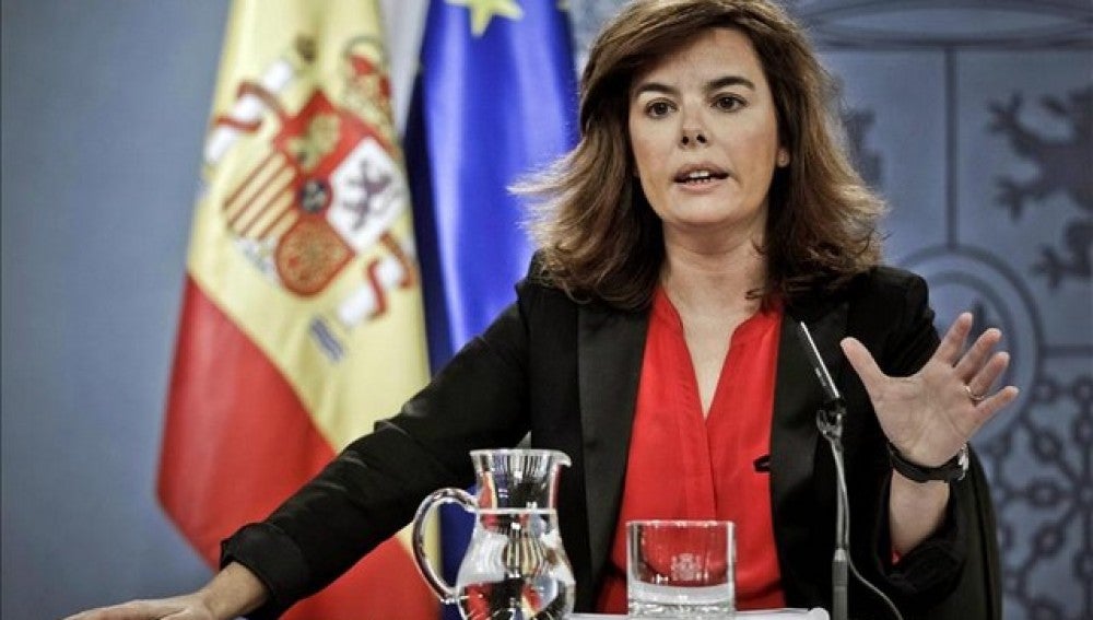 Soraya Sáenz de Santamaría, en el Consejo de Ministros del 2 de noviembre