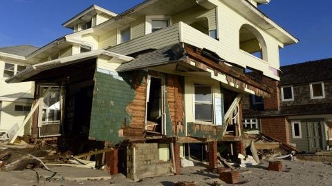 Da&ntilde;os en el barrio de Bay Head, Nueva Jersey, EEUU
