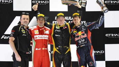 El podio de Abu Dabi