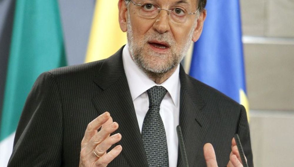 Mariano Rajoy en una rueda de prensa