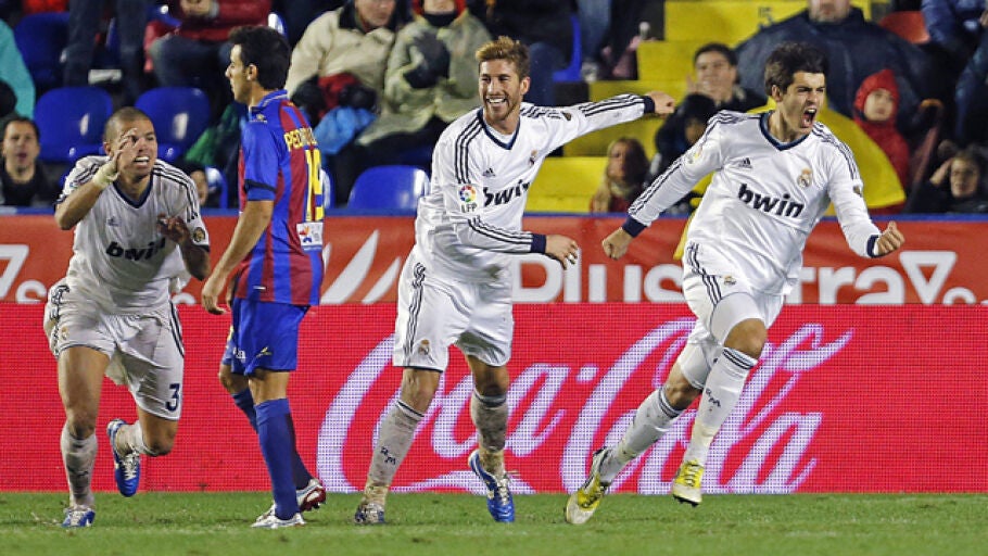 Morata celebra el gol ante el Levante