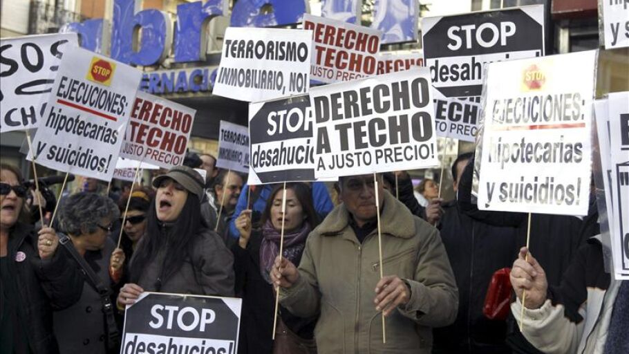 Manifestaci&oacute;n contra los desahucios