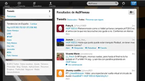 Las redes sociales volcadas con el #A3F1EEUU. Las redes sociales volcadas con el #A3F1EEUU.