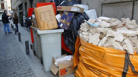 Huelga de recogida de basura en Madrid.