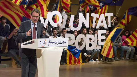 Artur Mas en un mitin en Girona Artur Mas en un mitin en Girona