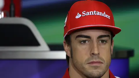 Alonso, pensativo en Interlagos Alonso, pensativo en Interlagos