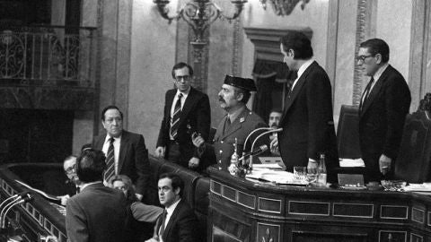 Congreso de los Diputados durante el intento de golpe de Estado