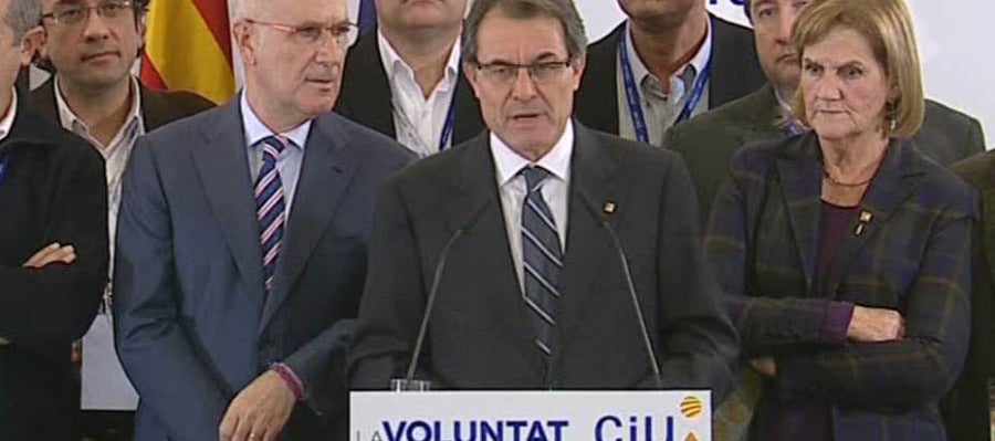 Artur Mas tras conocer los resultados electorales Artur Mas tras conocer los resultados electorales