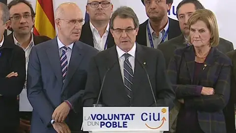 Artur Mas tras conocer los resultados electorales Artur Mas tras conocer los resultados electorales