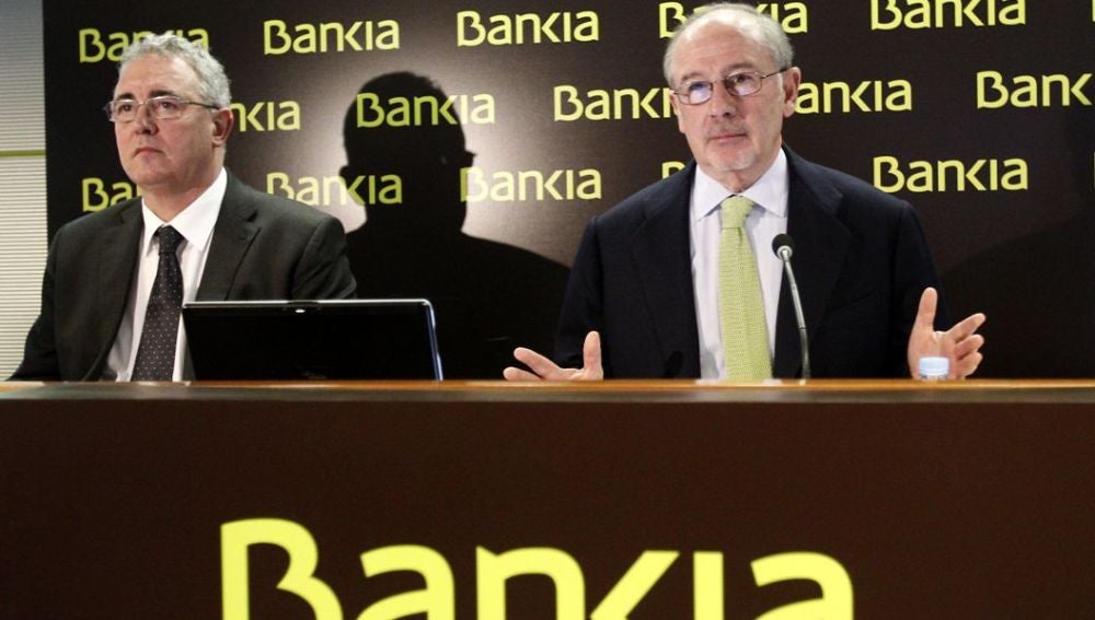  El expresidente de Bankia, Rodrigo Rato con el exconsejero delegado, Francisco Verdú
